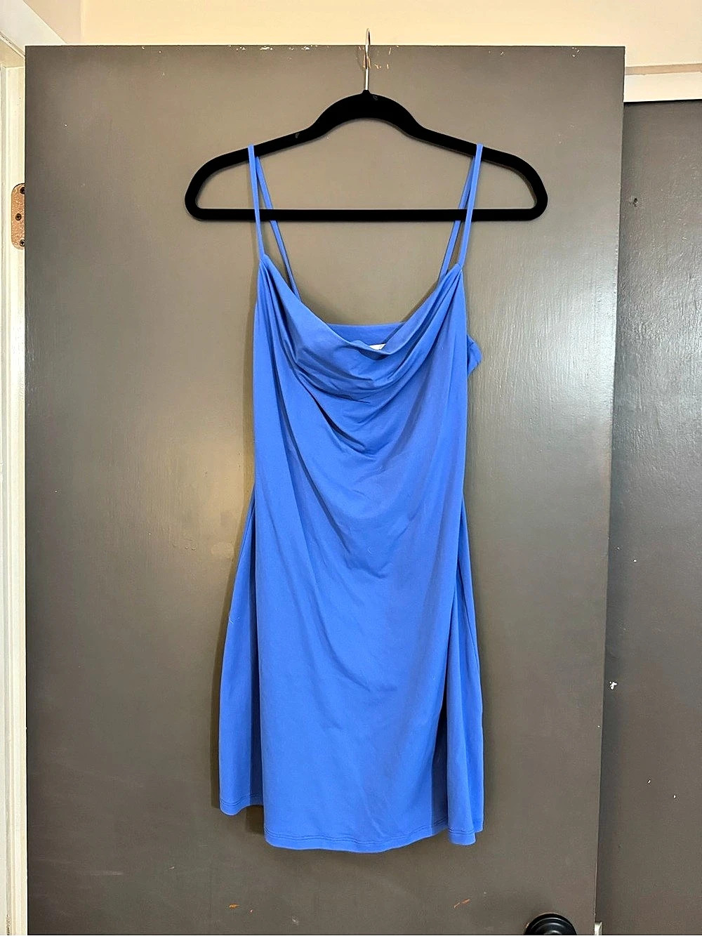 Susana Monaco Cowl Neck Mini Dress in Blue Like New